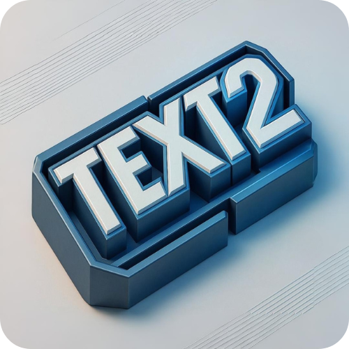 Text2 Logo - AI Assistant, Blog, Technology, Social Network